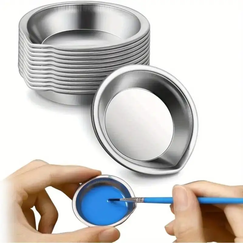 Paleta de mezcla de acero inoxidable con recipientes y tazas - imagen 4