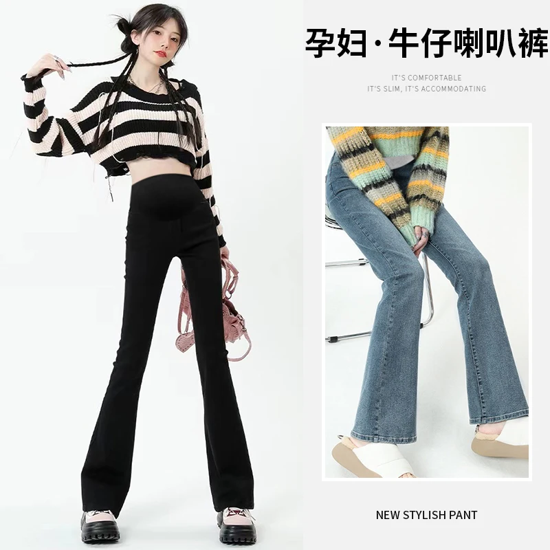 Pantalones vaqueros elásticos para bebé – Corte bootcut otoñal - imagen 4
