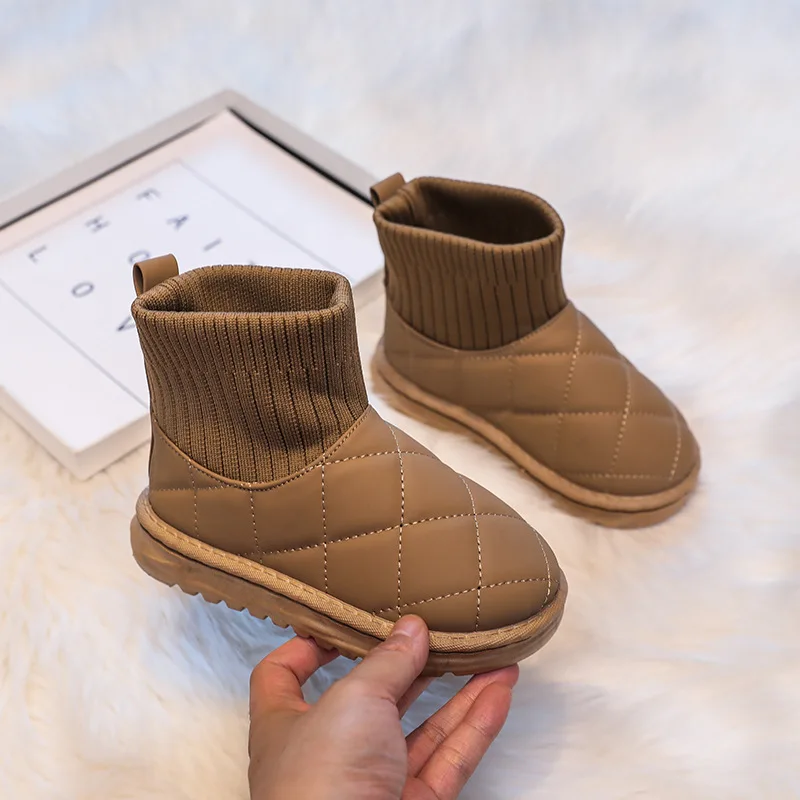 Botas de invierno infantiles cálidas antideslizantes informales - imagen 3