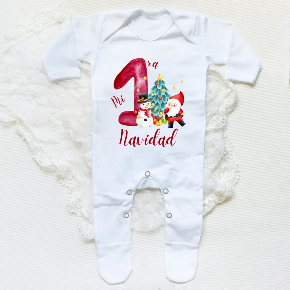 Pelele de Navidad para bebé: mono con estampado español - imagen 4