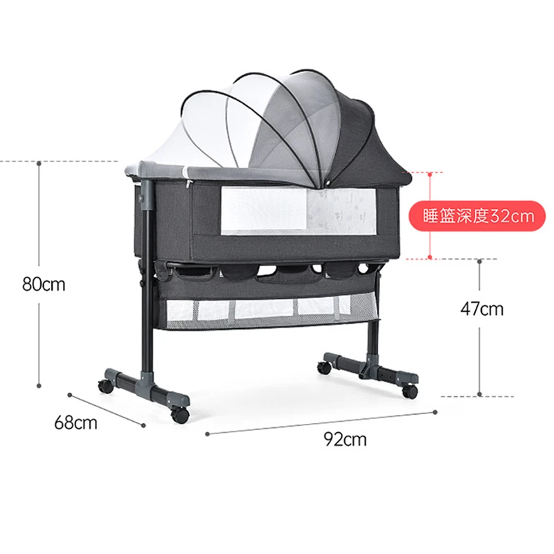 Cuna de viaje plegable con mosquitera para bebé recién nacido - imagen 2