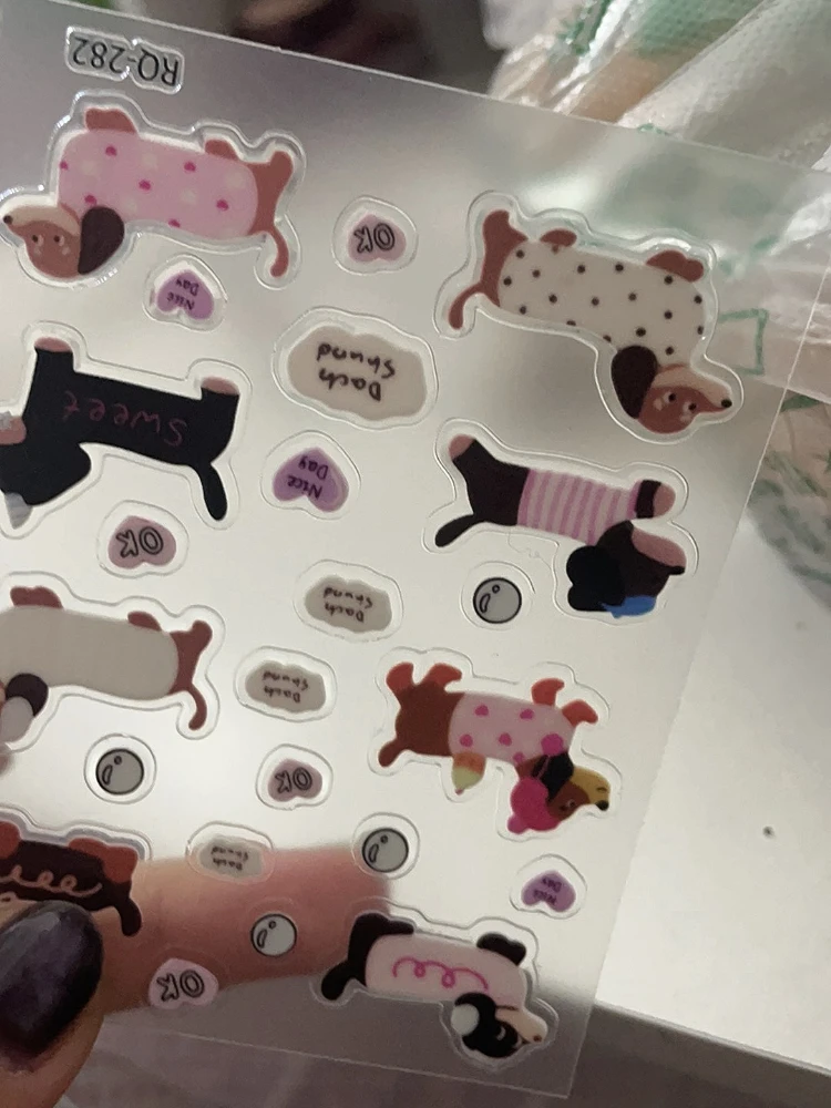Pegatinas 3D de perros con manchas para agendas y cuadernos - imagen 2