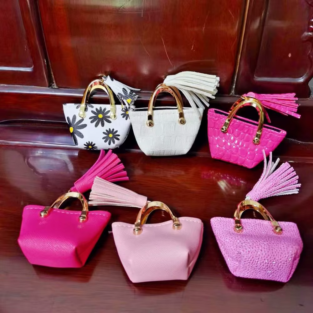 Bolso de cuero para muñecas de mano, estilo real