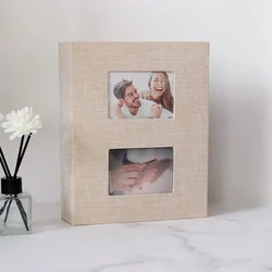 Álbum de fotos bebé personalizado forrado en tela con inserciones