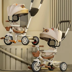 Triciclo de tres ruedas plegable para niños multifunción