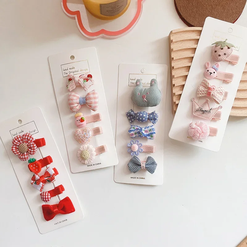 Horquillas princesa con lazo y flor para niñas – Set suaves - imagen 2