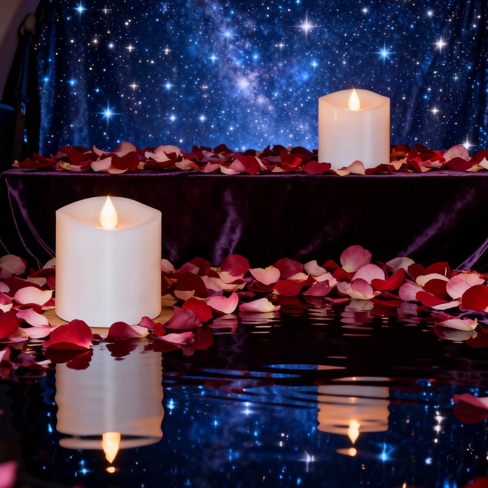 Decoración con velas de pilar en eventos