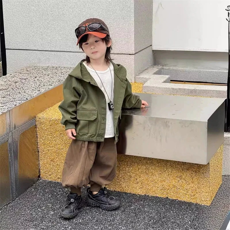 Abrigo primavera niños gabardina con capucha - imagen 5