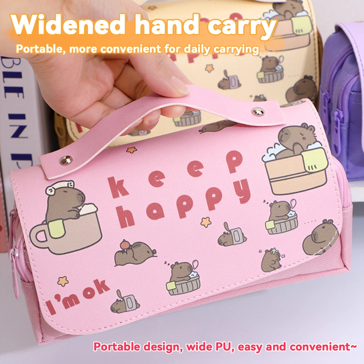 Estuche de lápices Kawaii para escolares – Bolsa de papelería - imagen 2