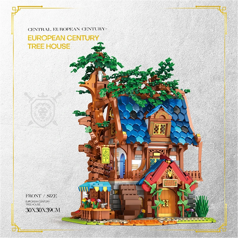 Juego de construcción medieval para niños – Casa del árbol urbana - imagen 5