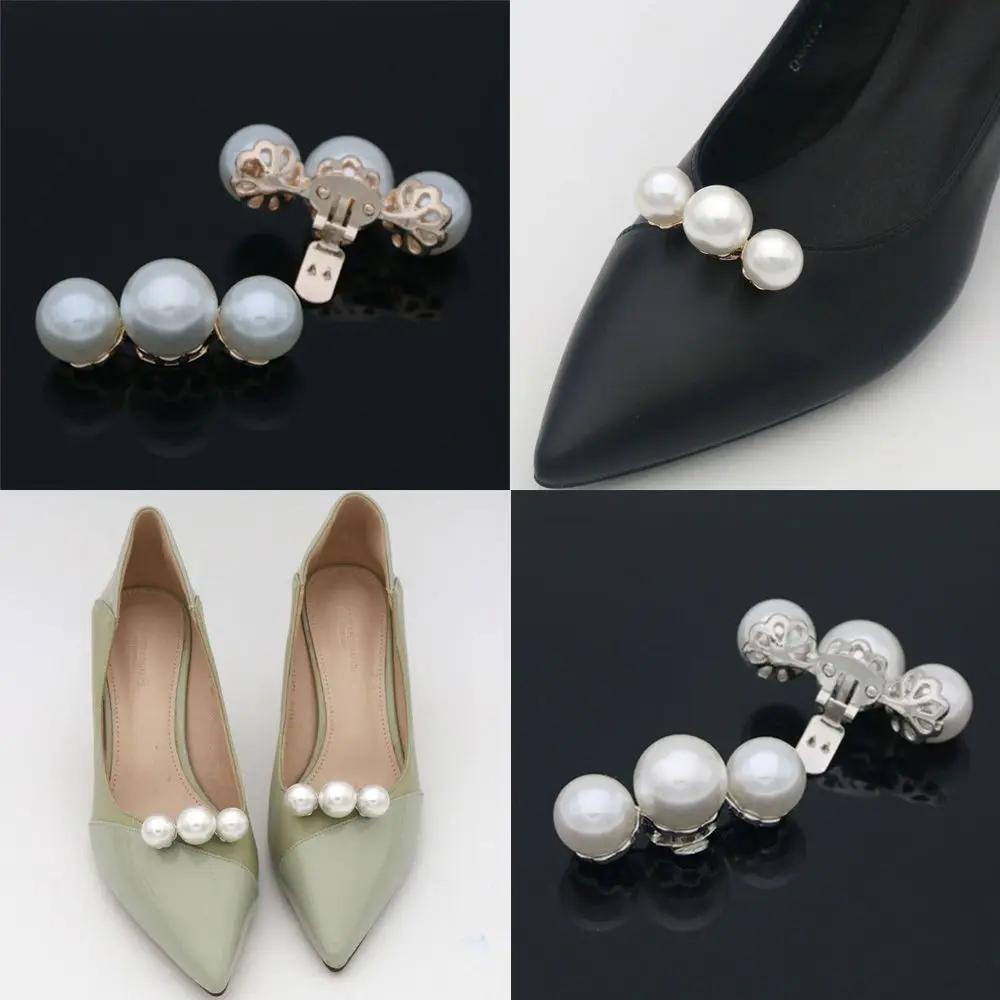 Clip de zapato para boda con hebilla de perlas para novia - imagen 4