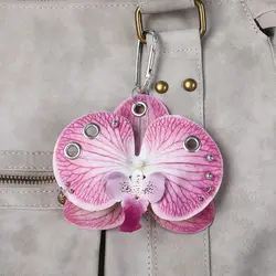Llavero Phalaenopsis de orquídea, flor imitación para bolso