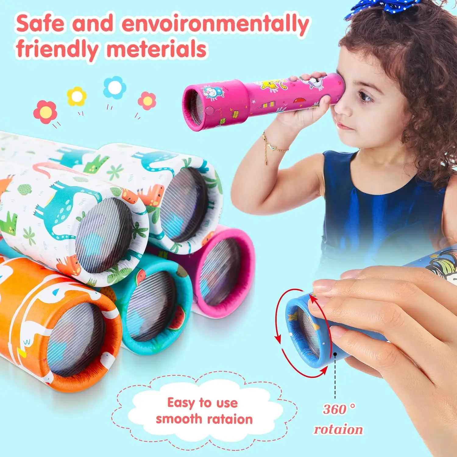Caleidoscopio vintage educativo clásico para niños en fiesta - imagen 3