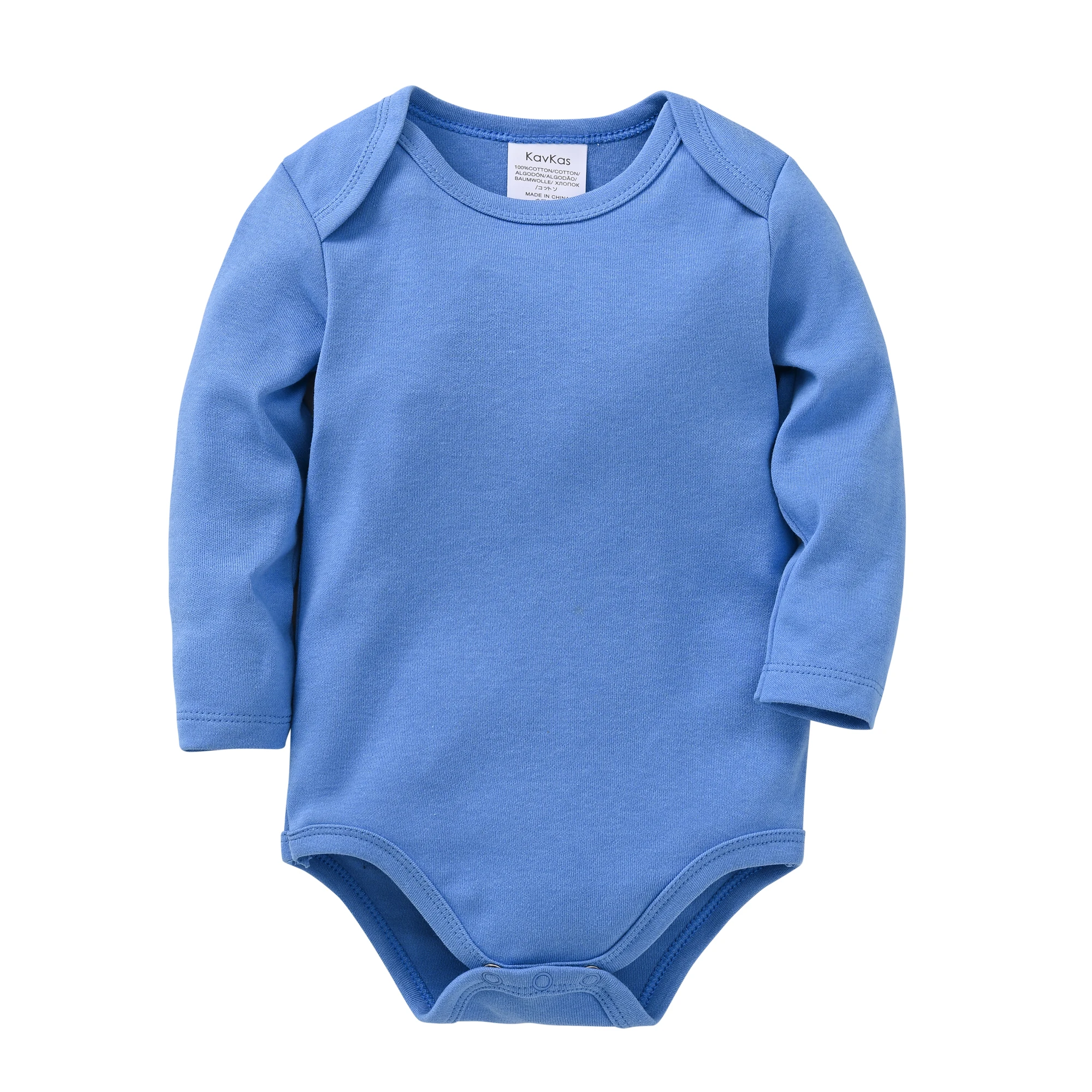 Body de bebé unisex Kavkas manga larga algodón liso recién nacido - imagen 5