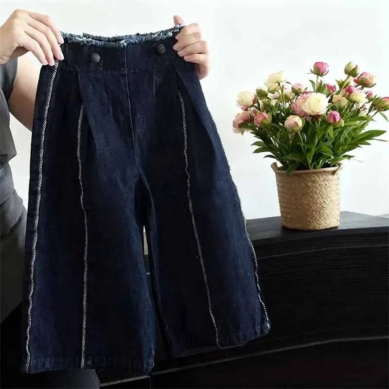 Pantalones vaqueros rectos a rayas para bebés – Estilo infantil - imagen 4