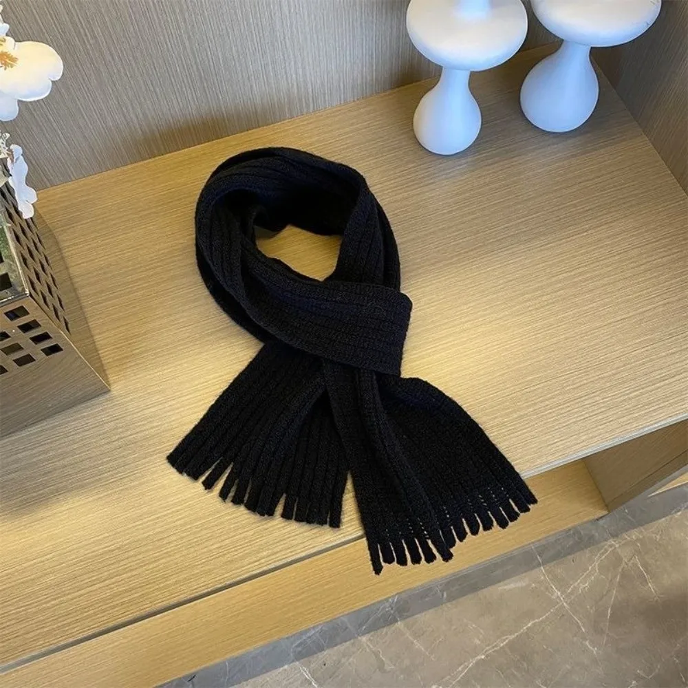 Bufanda infantil de punto con borlas – Cálida para invierno - imagen 5
