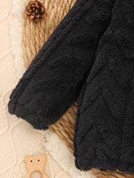 Chaqueta con capucha polar jacquard doble cara cálida infantil