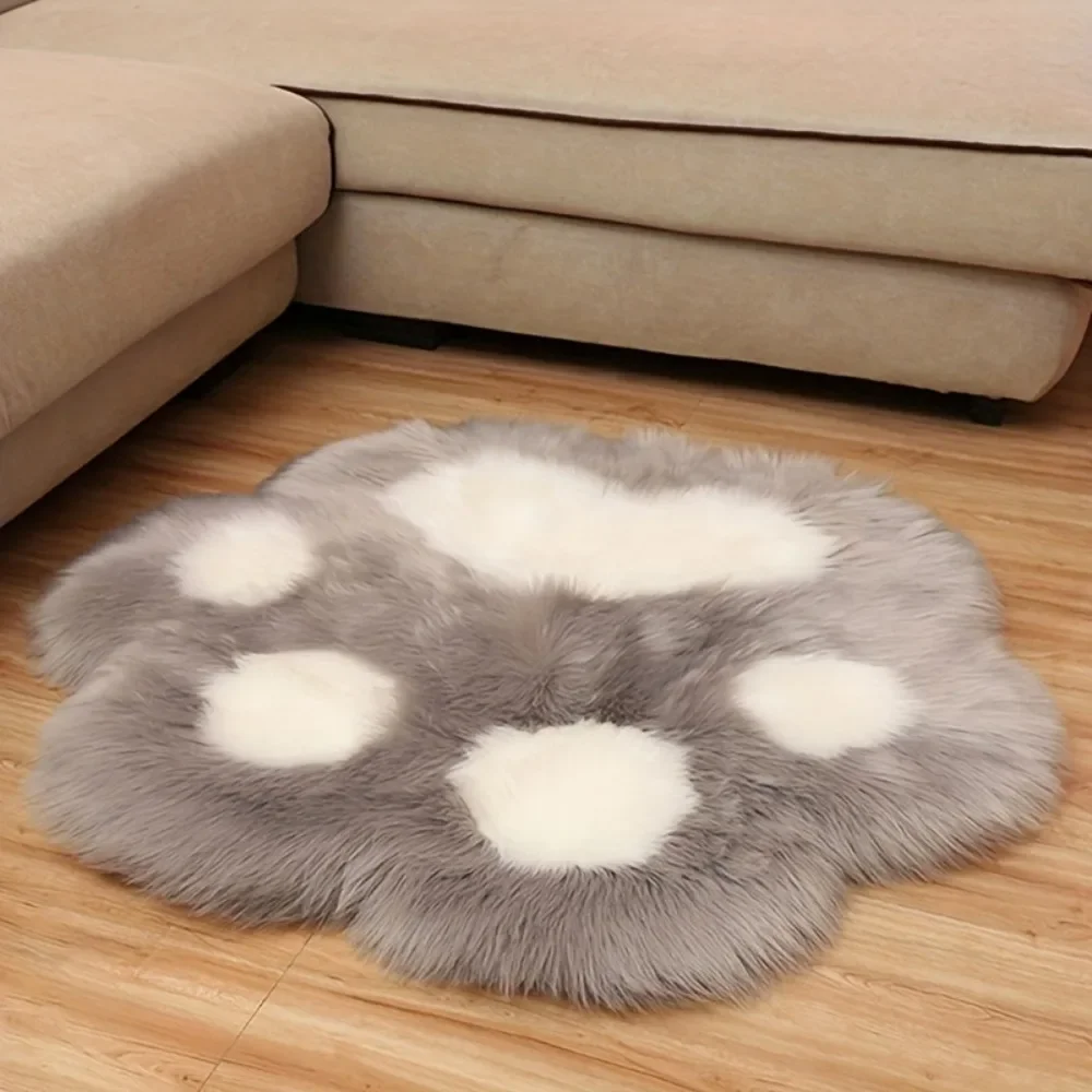 Alfombra pata de gato de felpa larga y suave para el hogar - imagen 2