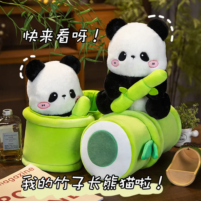 Peluche panda bambú con estilo