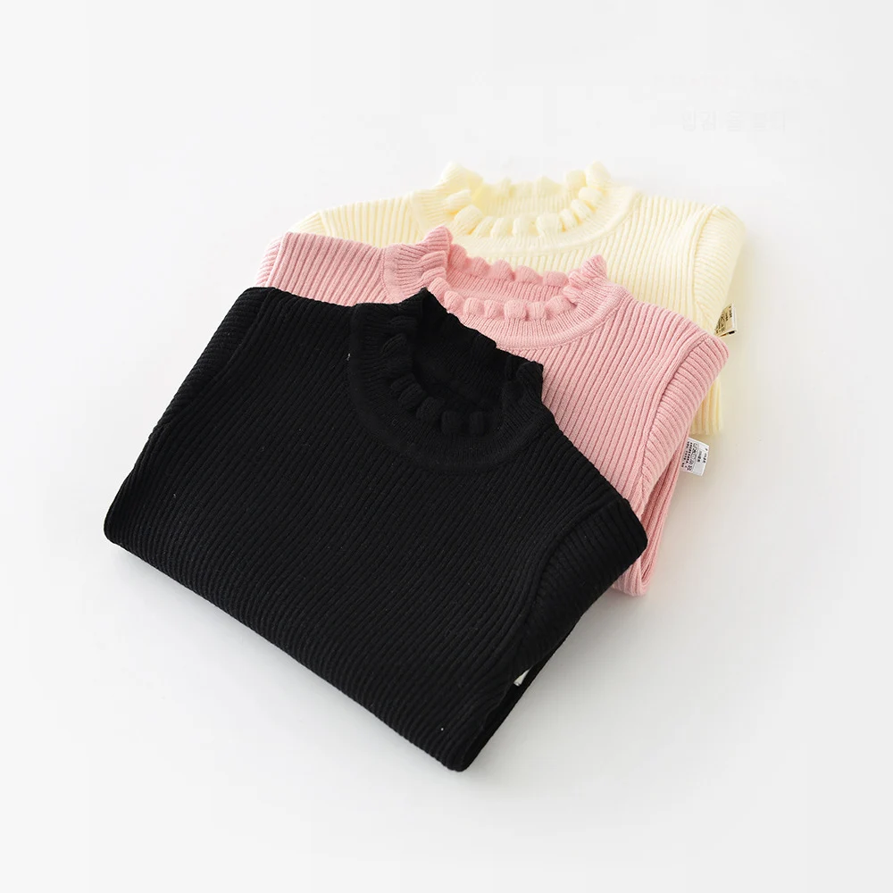 Suéter bebé punto con cuello de volantes para niña - imagen 3