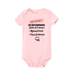 Mono de verano de algodón para bebé – Estampado francés