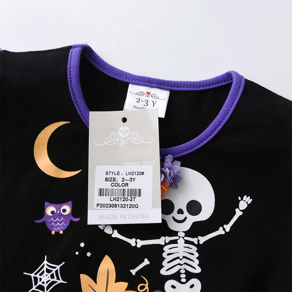 DXTON vestido Halloween para niña de fiesta con calavera - imagen 2
