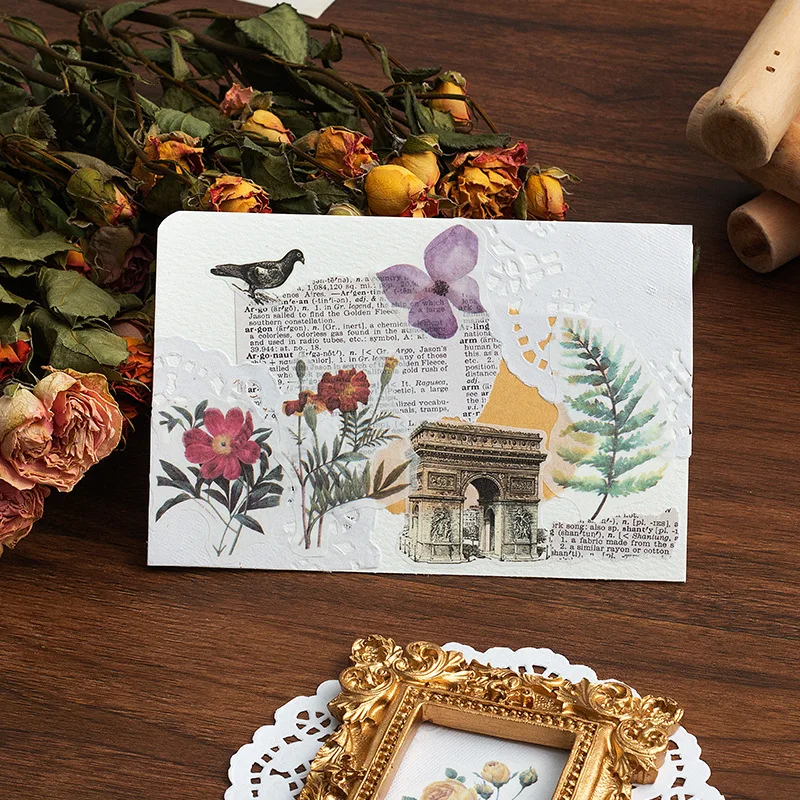 Kit scrapbooking bebé vintage floral con motivos naturales