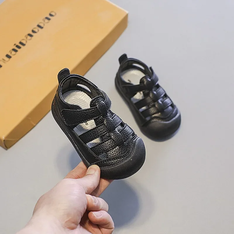 Sandalias de cuero para bebés con suela suave - verano cómodo