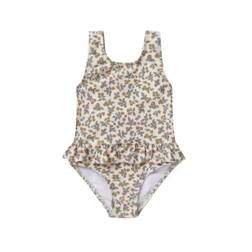 RC traje de baño una pieza a rayas floral para niña - imagen 2