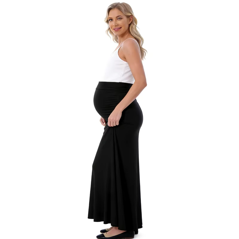 Falda de maternidad transpirable elástica para primavera y verano - imagen 3