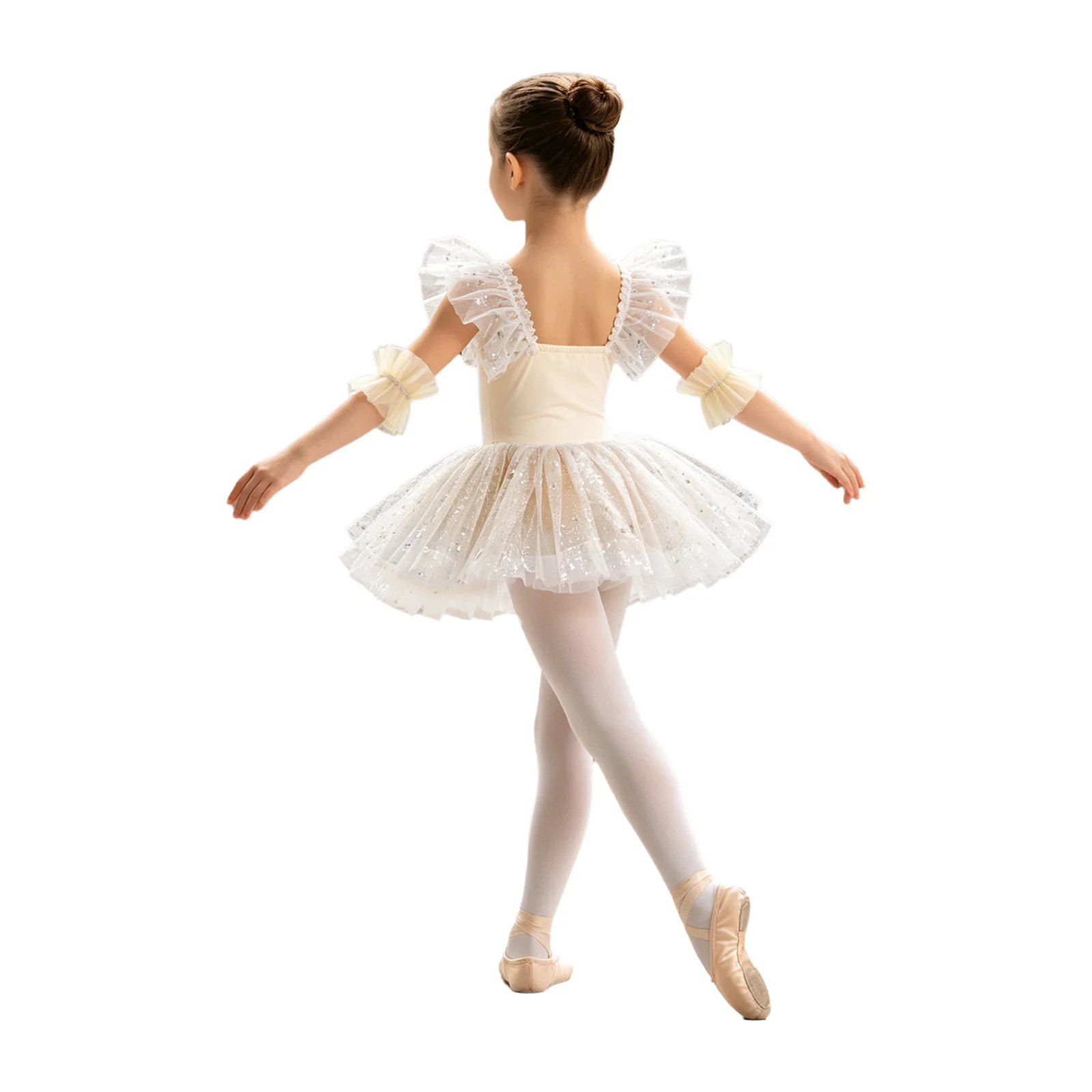 Vestido de ballet tutú con lentejuelas y detalles para niñas - imagen 3
