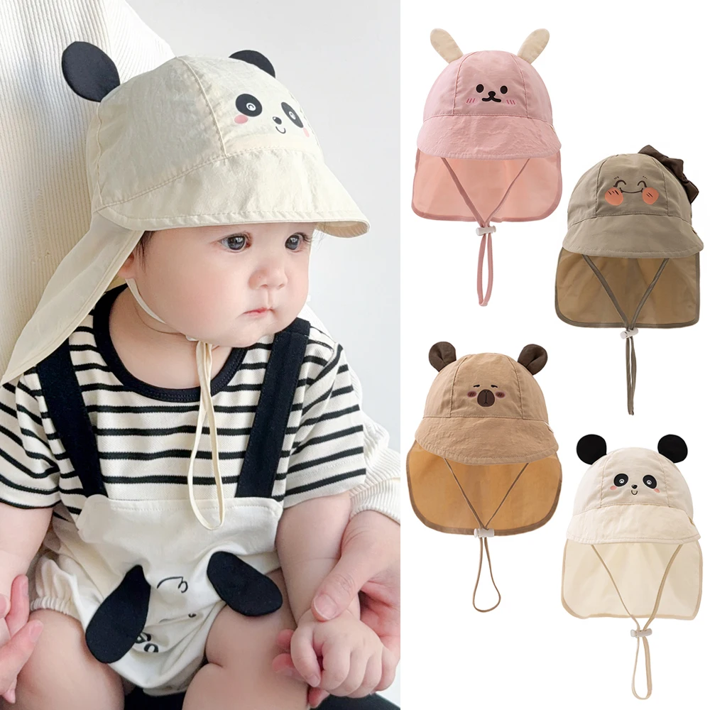 Gorra bebé con protección cuello, dibujos animados y visera - imagen 2