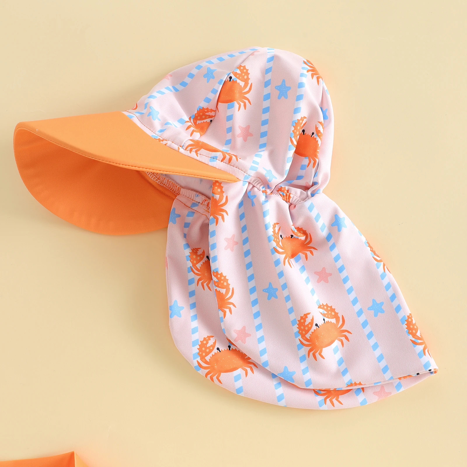 Traje de baño manga larga con estampado cangrejo y gorro - imagen 5