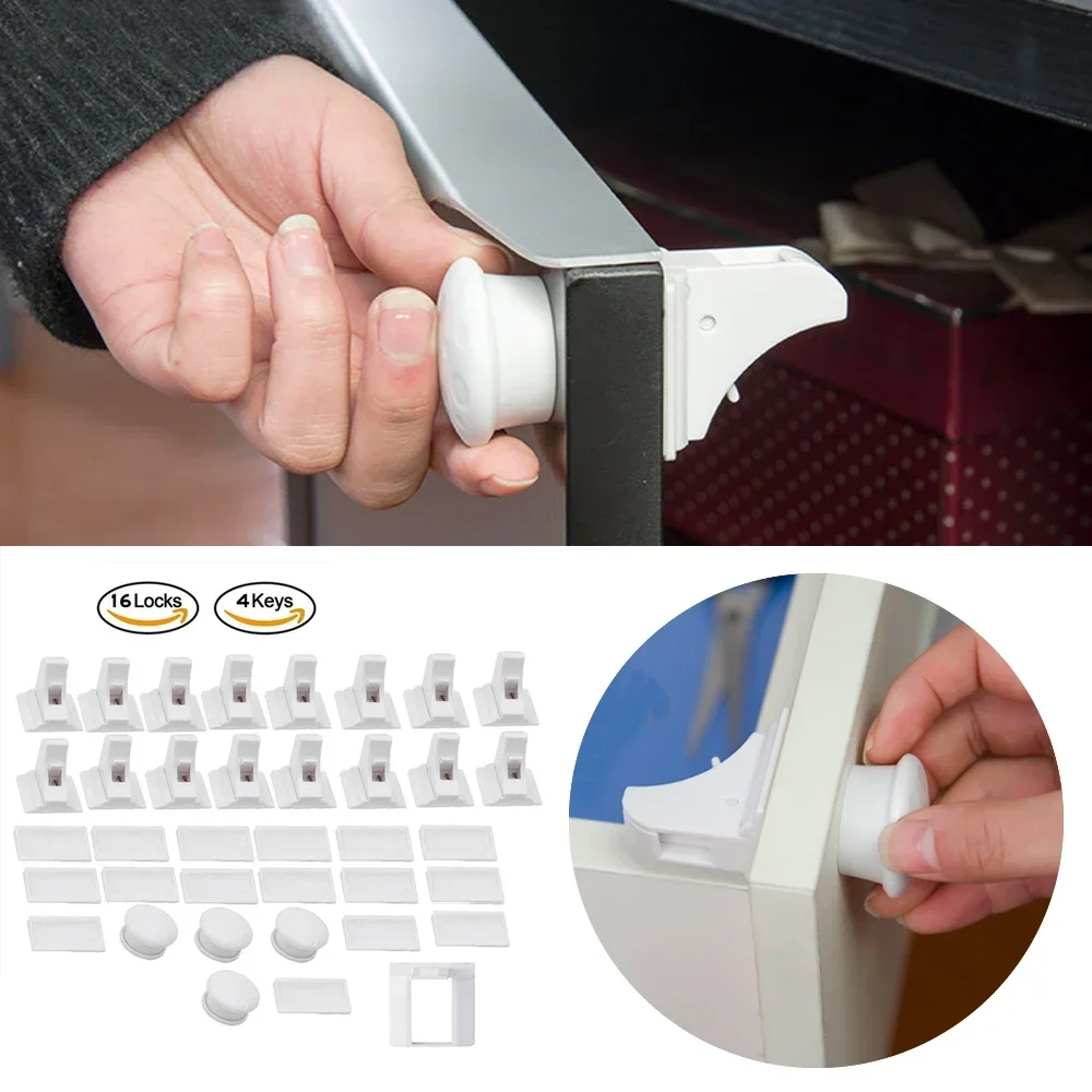 Cerradura magnética invisible para cajones – Protección seguridad bebés - imagen 3