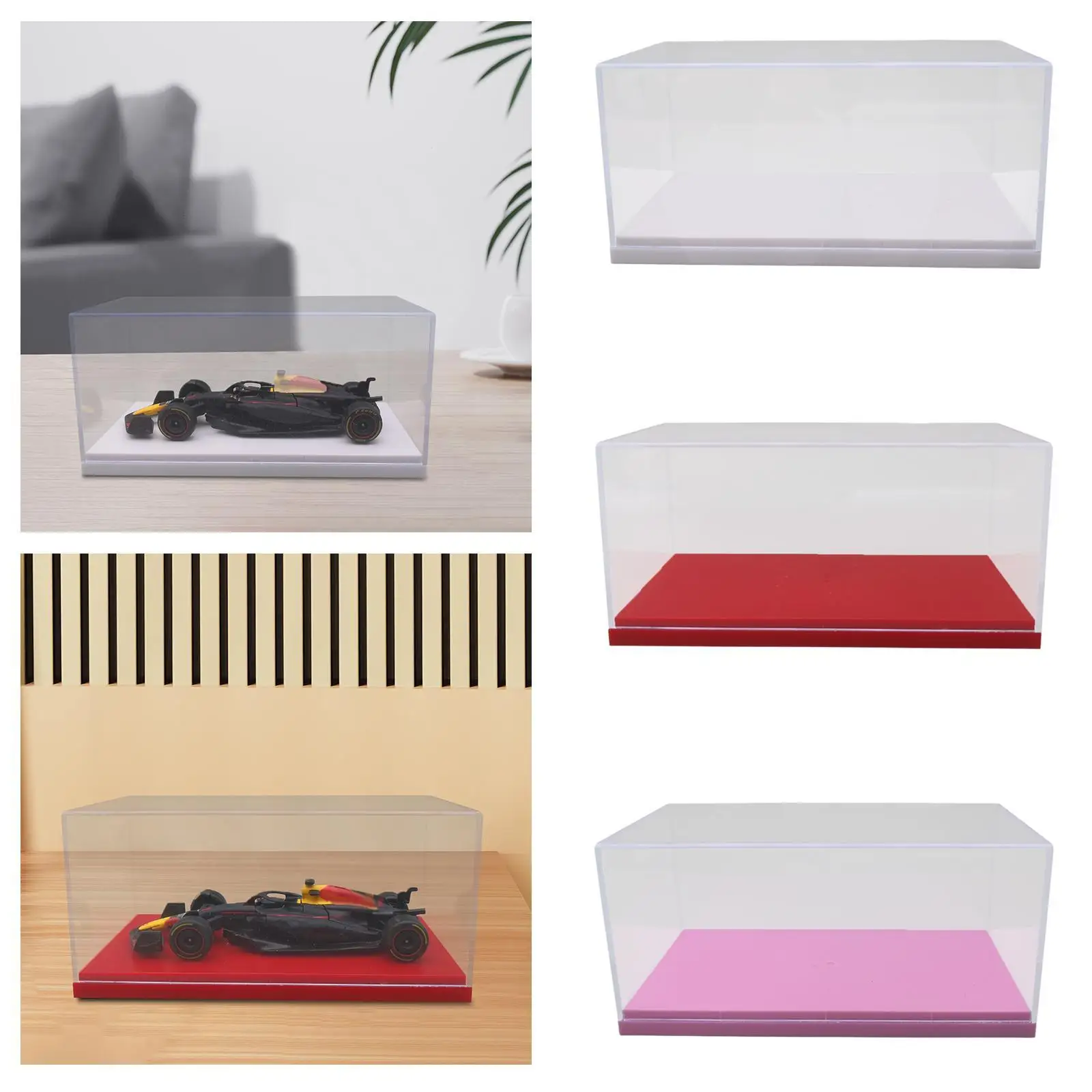 1:43 Toy Cars Showcase Table Decorative Acrylic Clear Display Case for Miniature Figurines Souvenirs Model Cars Dolls Toys 1:43 Toy Cars Showcase Table Decorative Acrylic Clear Display Case for Miniature Figurines Souvenirs Model Cars Dolls Toys