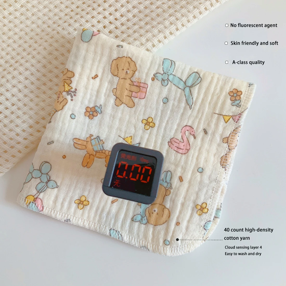 Babero de gasa de algodón suave – Estampado infantil - imagen 5