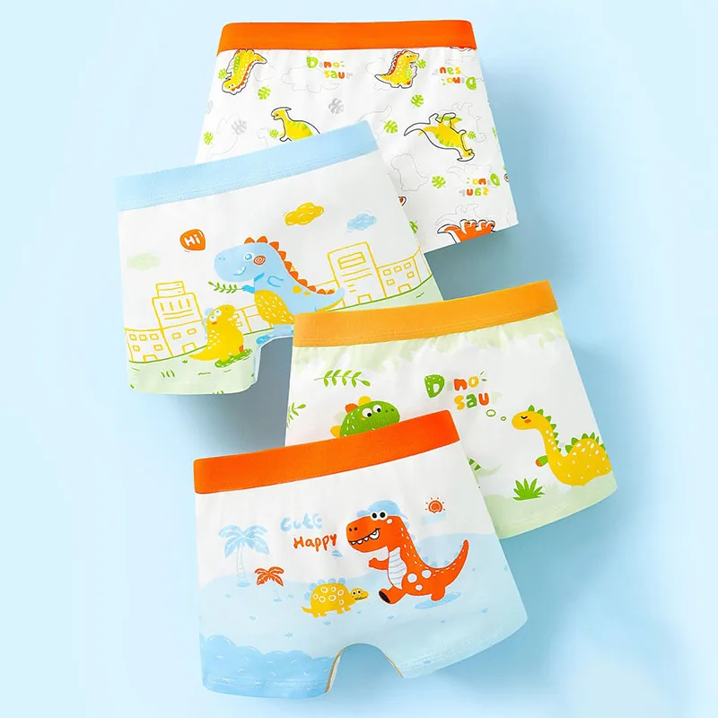 Calzoncillos bóxer de algodón para niños con dinosaurios - imagen 2