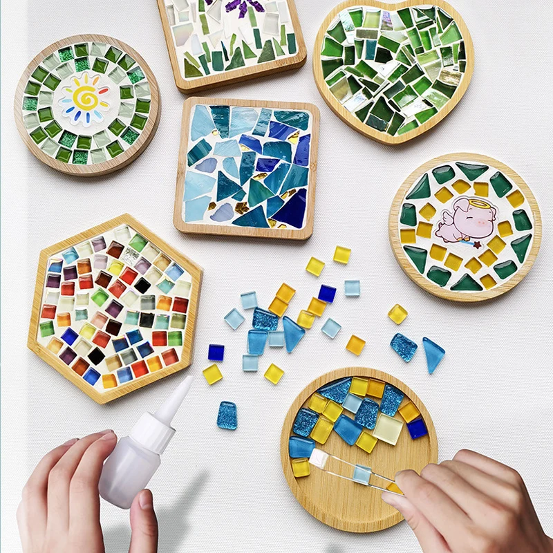 Posavasos niños bambú artesanal – Forma corazón