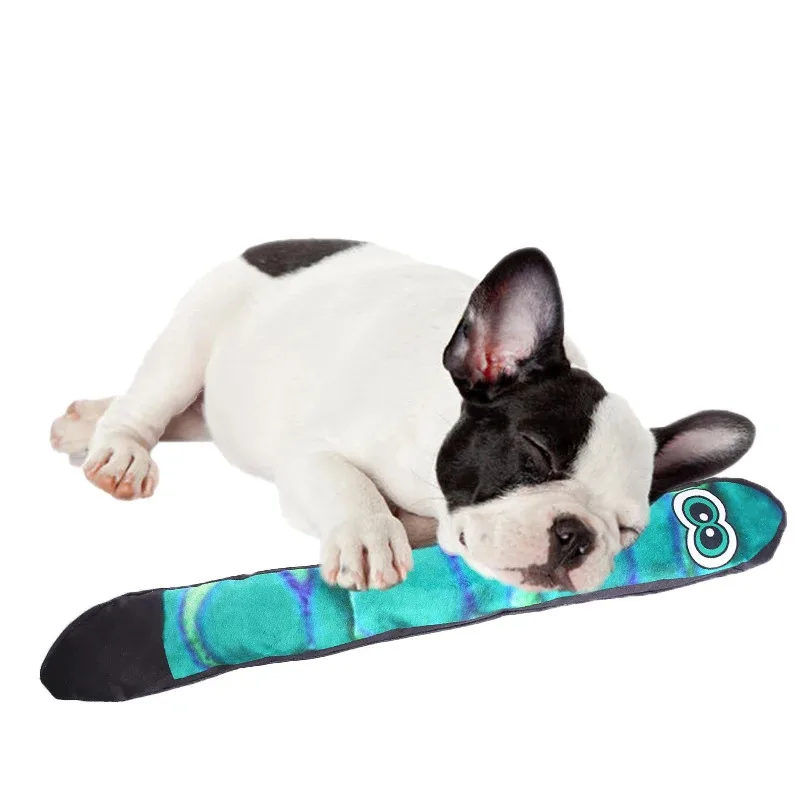 Juguete chirriante para perros de peluche serpiente para dentición - imagen 4