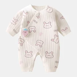 Mono de bebé térmico de manga larga otoño/invierno con mariposas