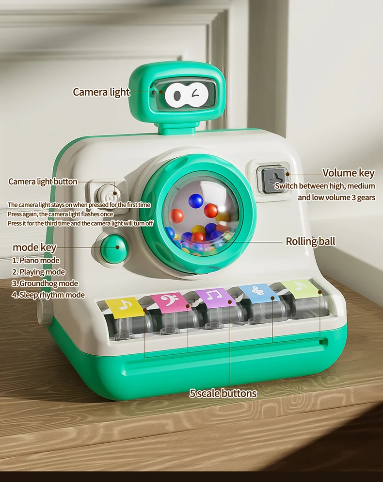 Piano infantil con luz musical Kmoist