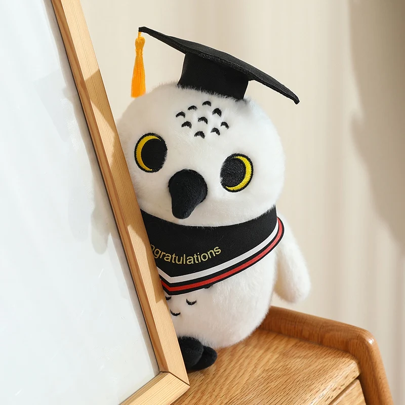 Peluche de búho graduado tipo médico, almohada suave infantil - imagen 3