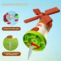 Rociador de agua giratorio para niños – Juguete exterior interactivo