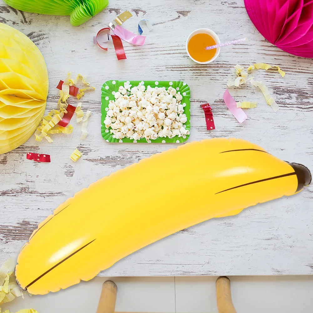 Detalle del diseño de plátano del juguete inflable