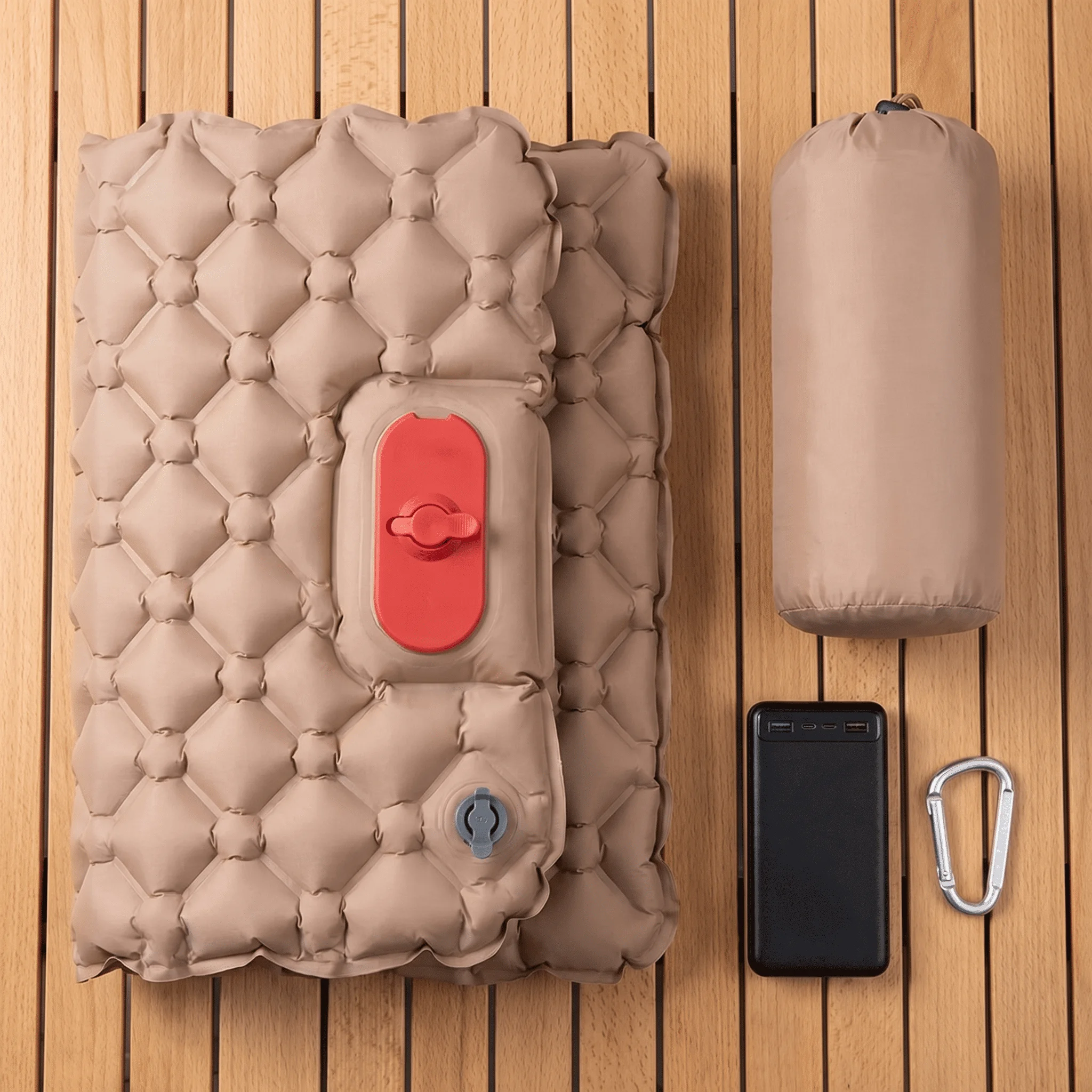 Colchoneta inflable para dormir con almohada integrada y ligera - imagen 4