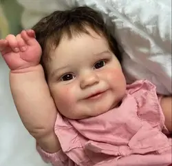 NPK muñeca Reborn Maddie de pelo enraizado y piel 3D