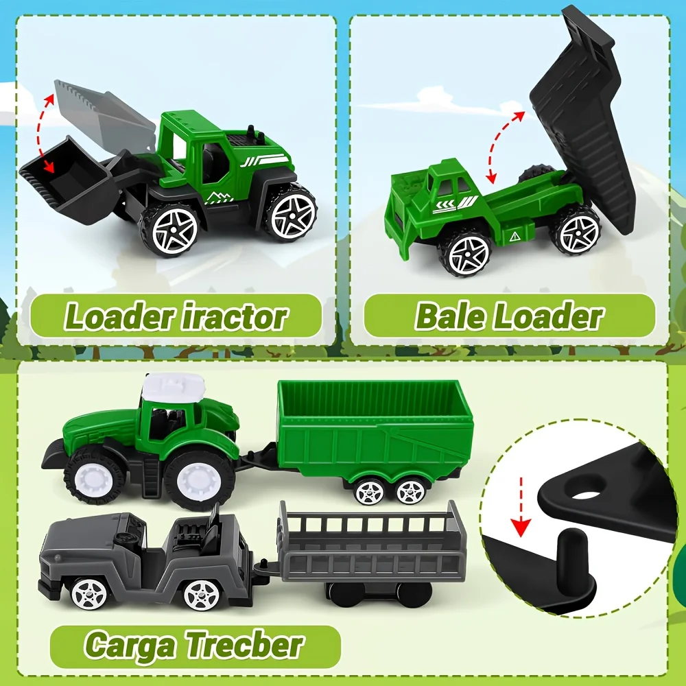 Juguete educativo granja con figuras animales y tractor - imagen 5