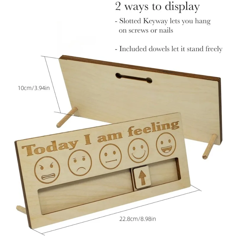 Barómetro de madera para el estado de ánimo infantil, decorativo - imagen 3