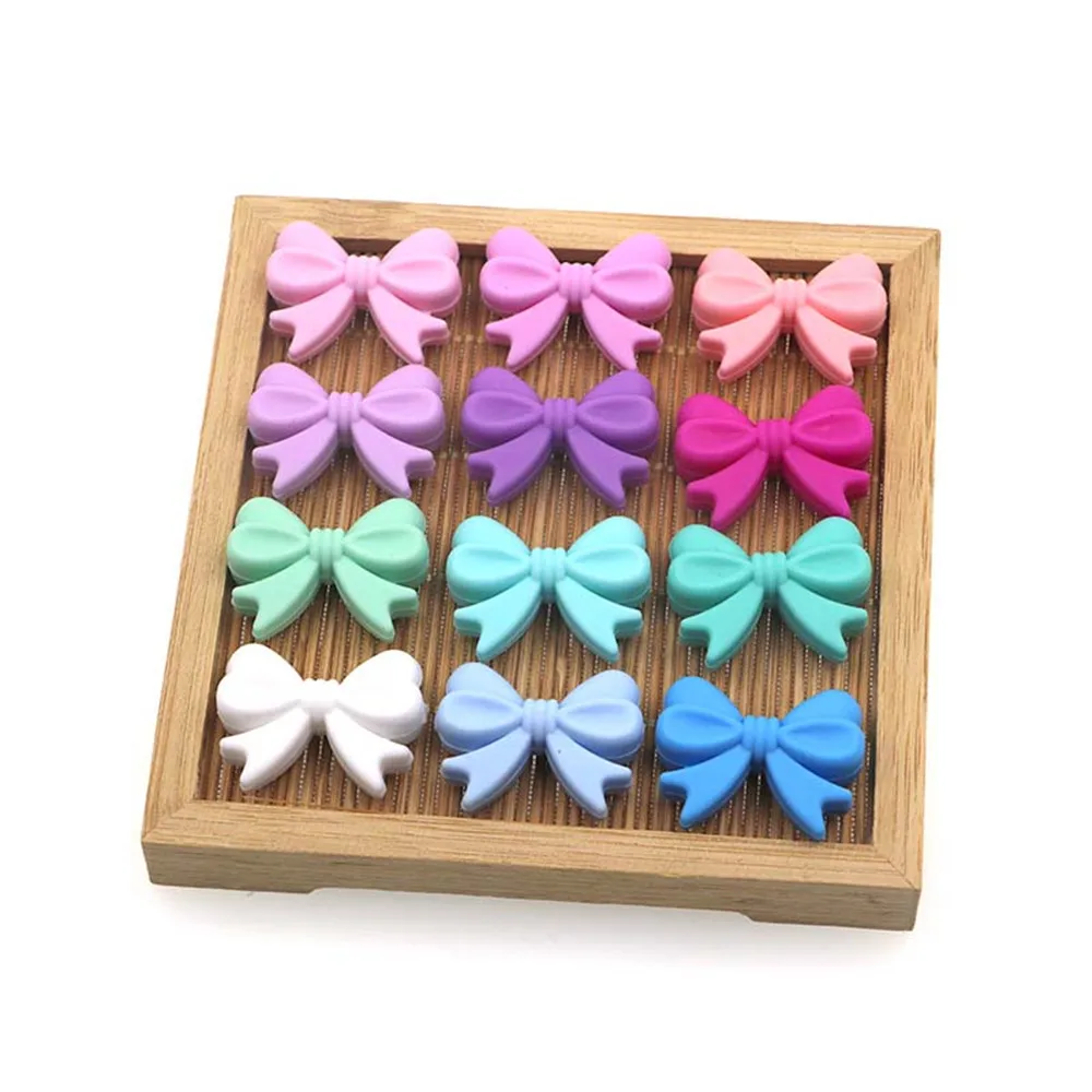 Cuentas de silicona infantiles para bisutería DIY (lazo, cactus, mariposa) - imagen 5