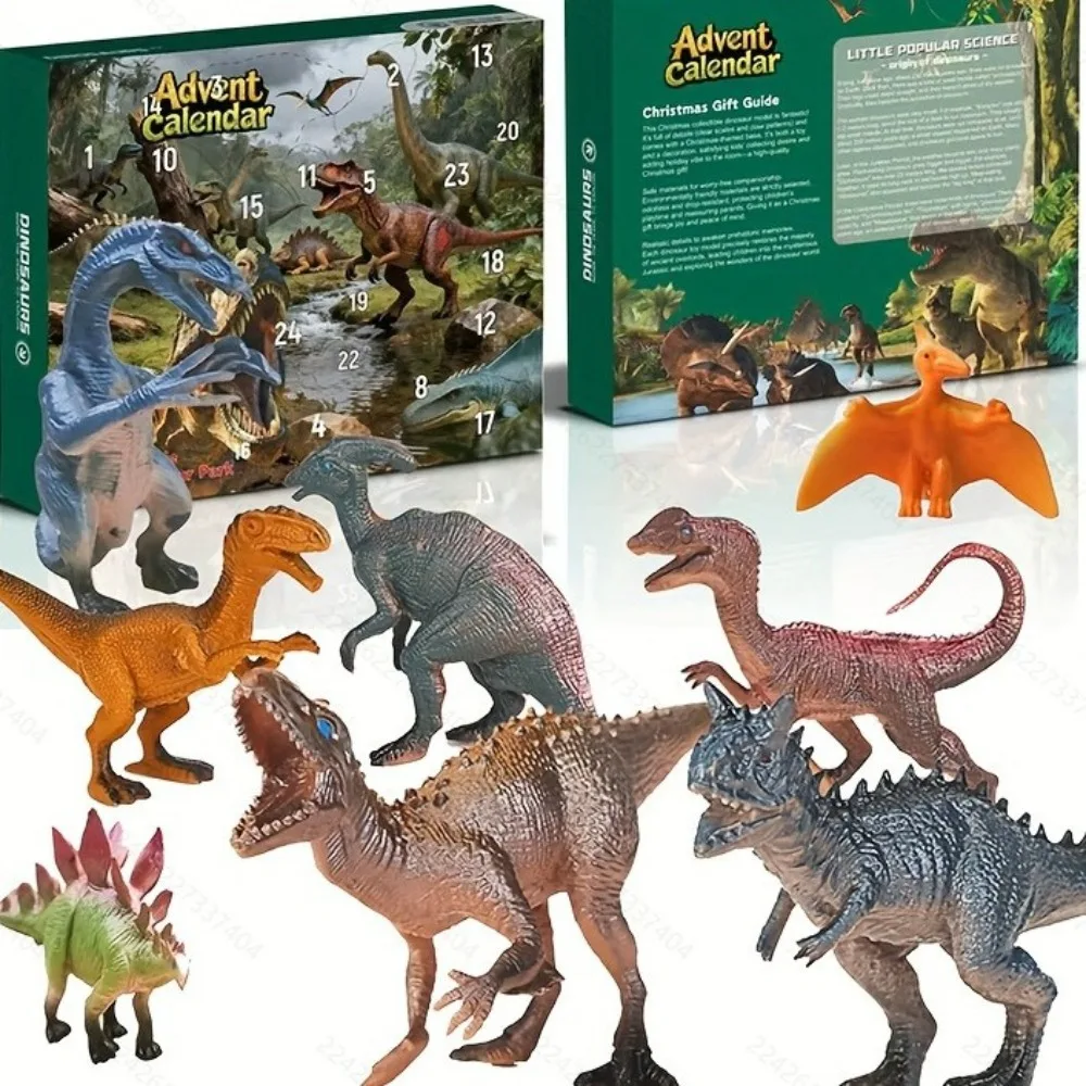 Calendario de Adviento de dinosaurios cerrado